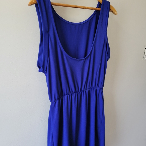 Blue mini dress with open back - small - Picture 2 of 2